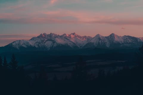 Alpenglow On The Tatras From Trzy Korony