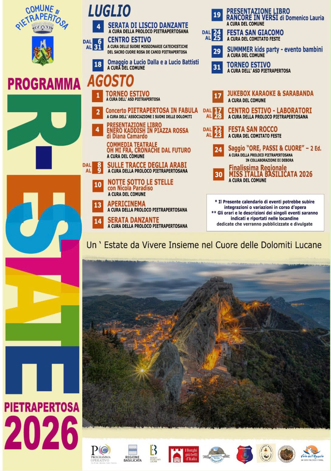 R-ESTATE A PIETRAPERTOSA 2026