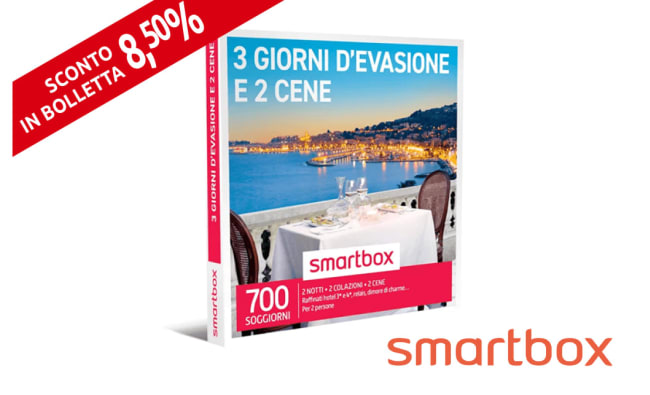 Smartbox 3 giorni d'evasione e 2 cene