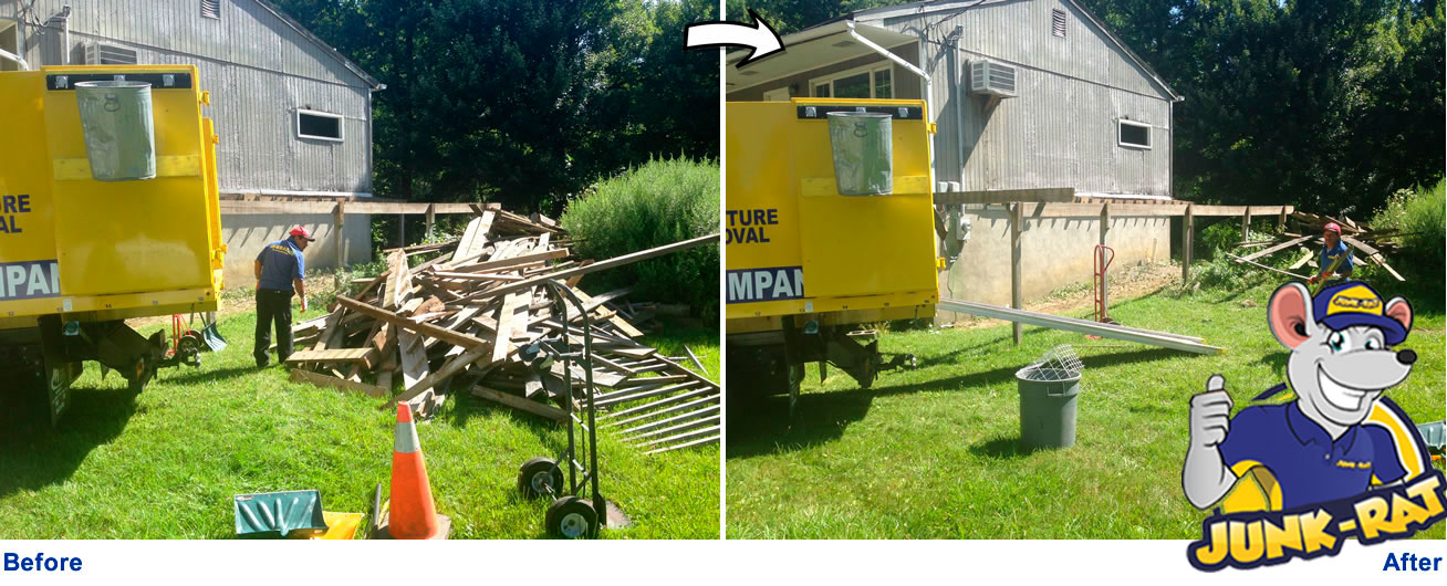 Before and after junk removal Morristown NJ