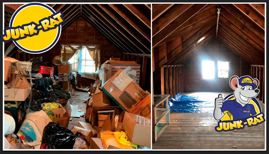 Before and after junk removal in Hudson County NJ