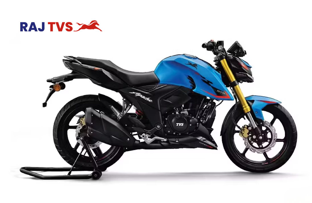 TVS Apache RTR 160 4V — Marine Blue