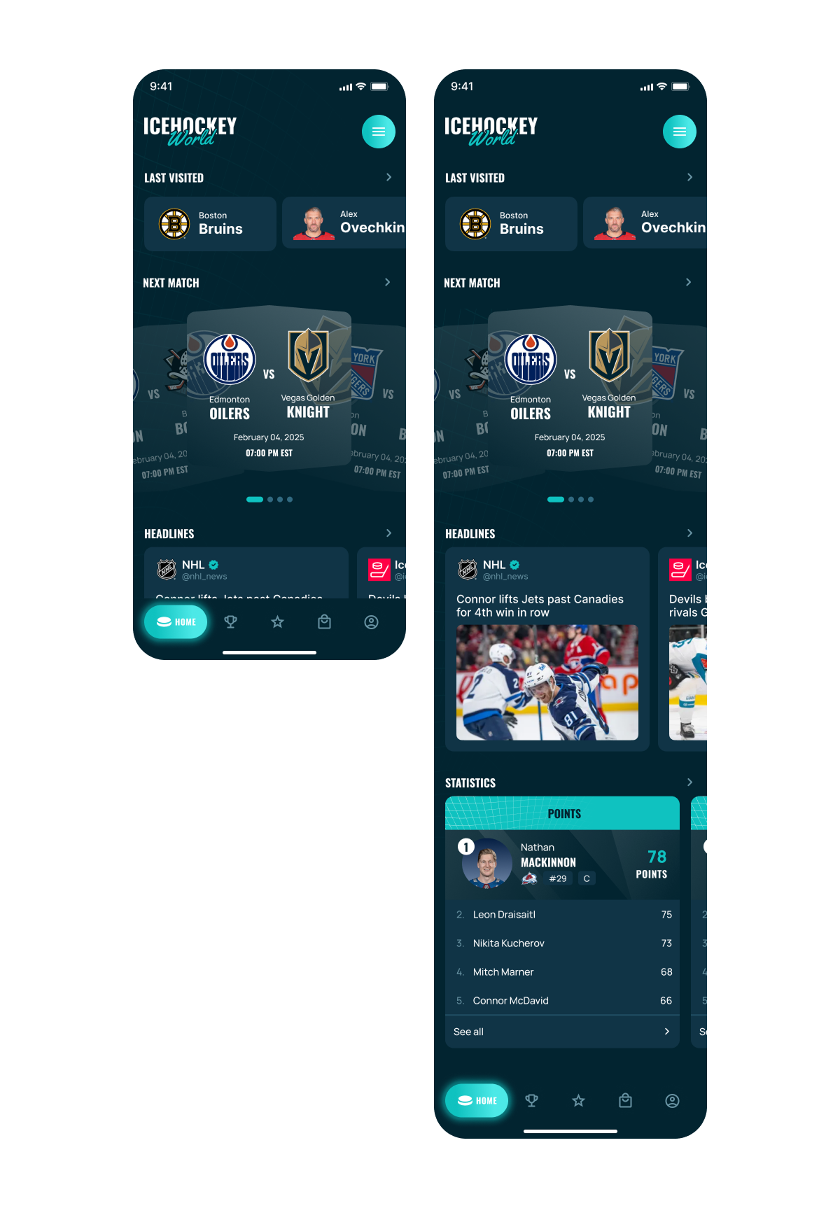 Home screen