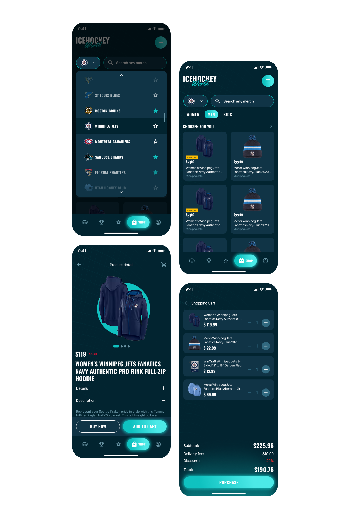 Shop screen