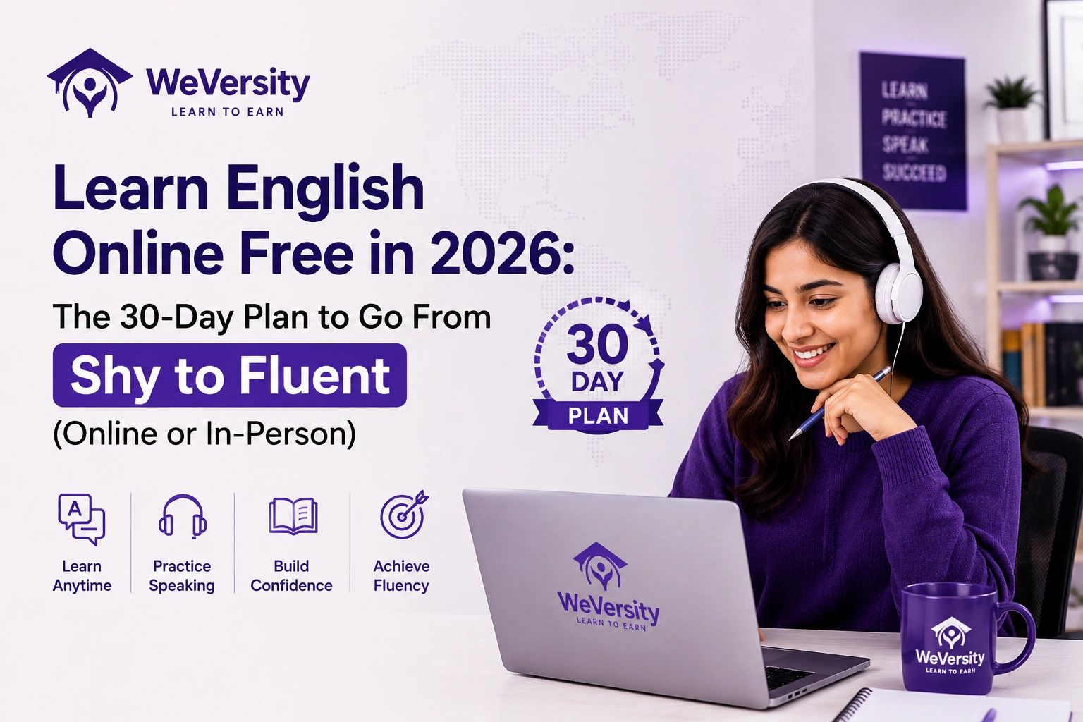 Learn English Online Free in 2026: The 30-Day Plan to Go From Shy to Fluent (Online or In-Person)
