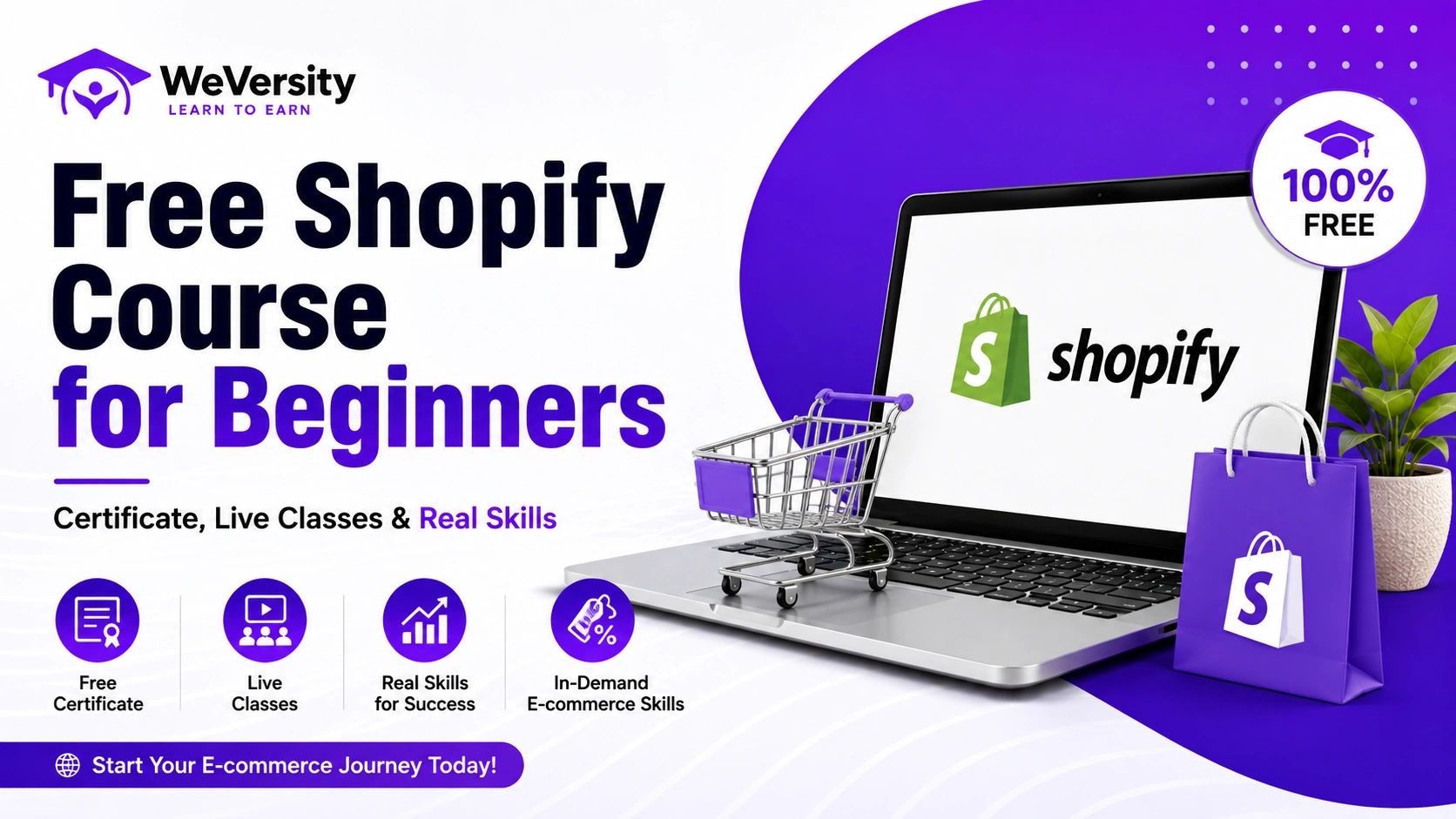 Free Shopify Course for Beginners: Certificate, Live Classes & Real Skills