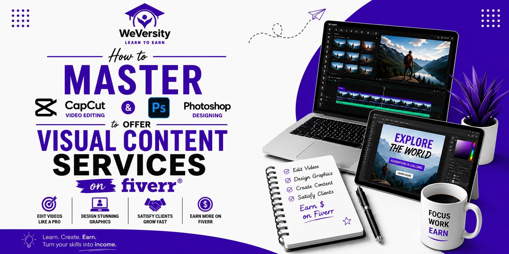 How to Master CapCut Video Editing and Photoshop to Offer Visual Content Services on Fiverr