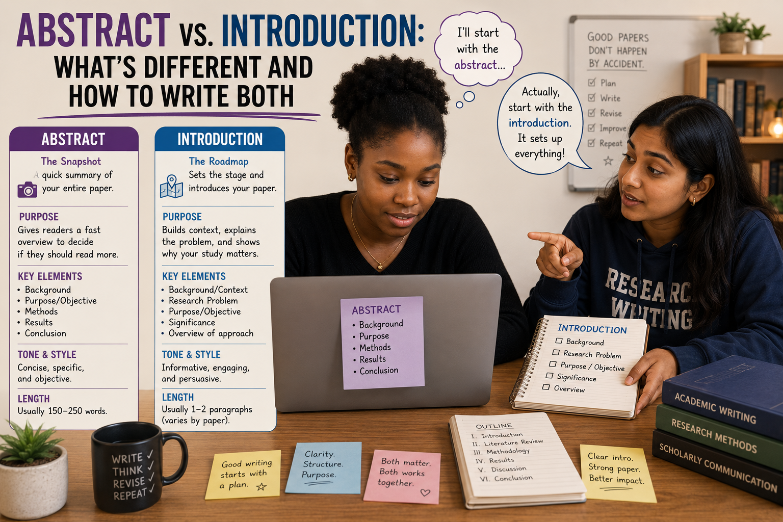 Abstract vs. Introduction: What's Different and How to Write Both