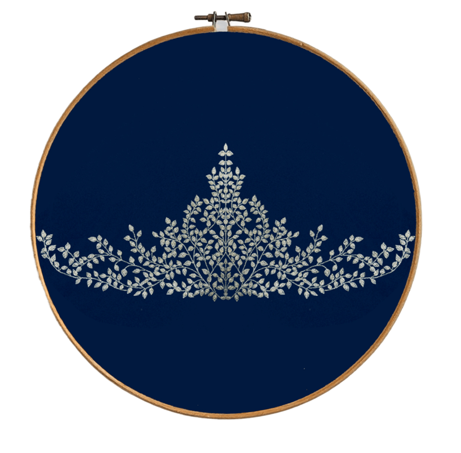 Zari Leaf Jaal Motif Embroidery Art