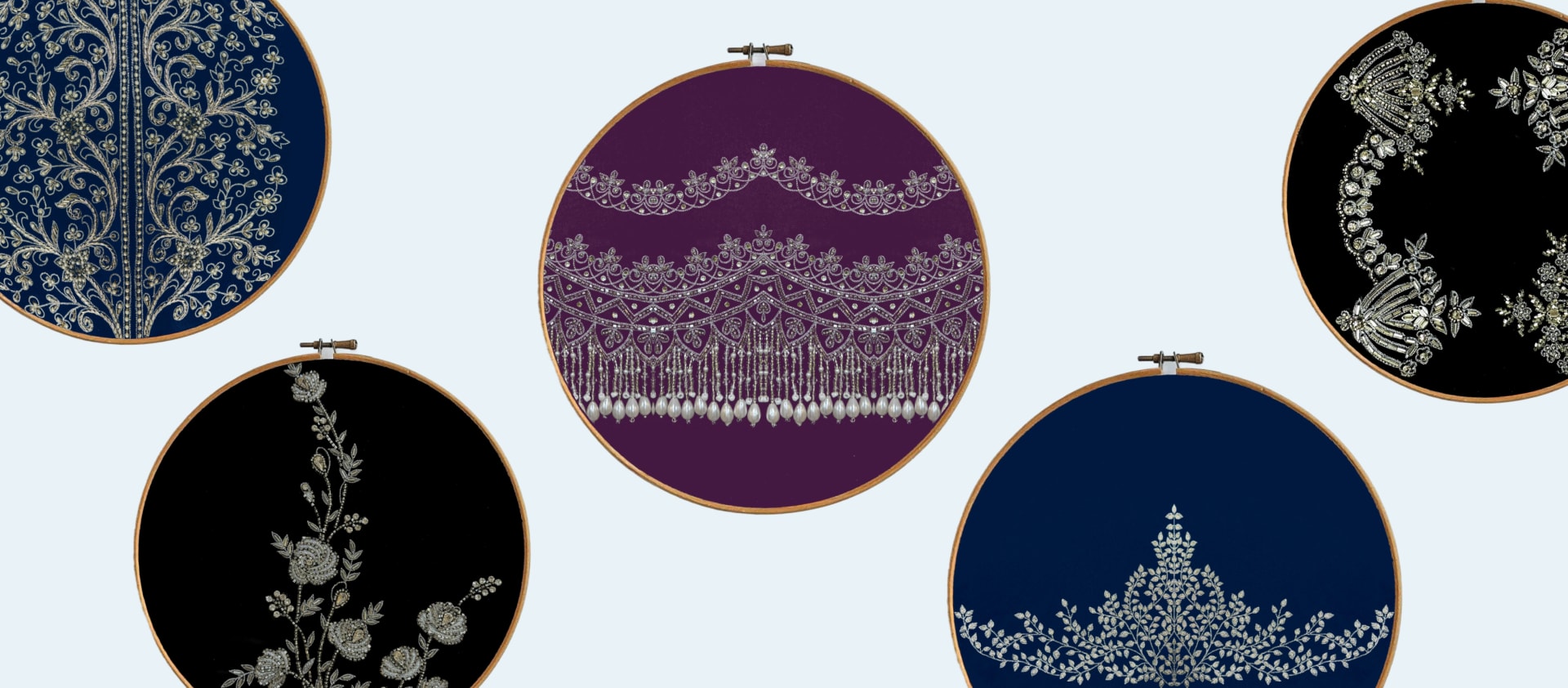 Hand embroidery craftsmanship by Krazy Kreators