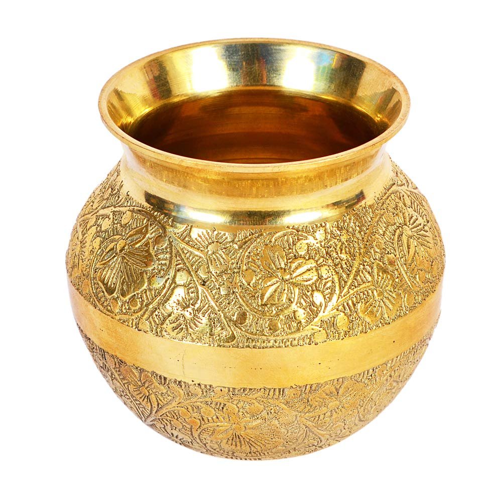 Metal Golden Colour Plated Pooja Kalash - Image 1