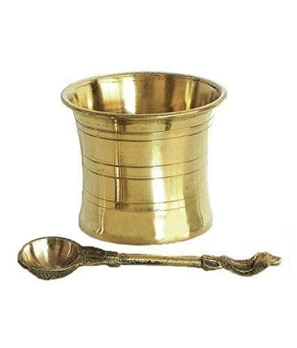 Brass Glass and Spoon - Image 1