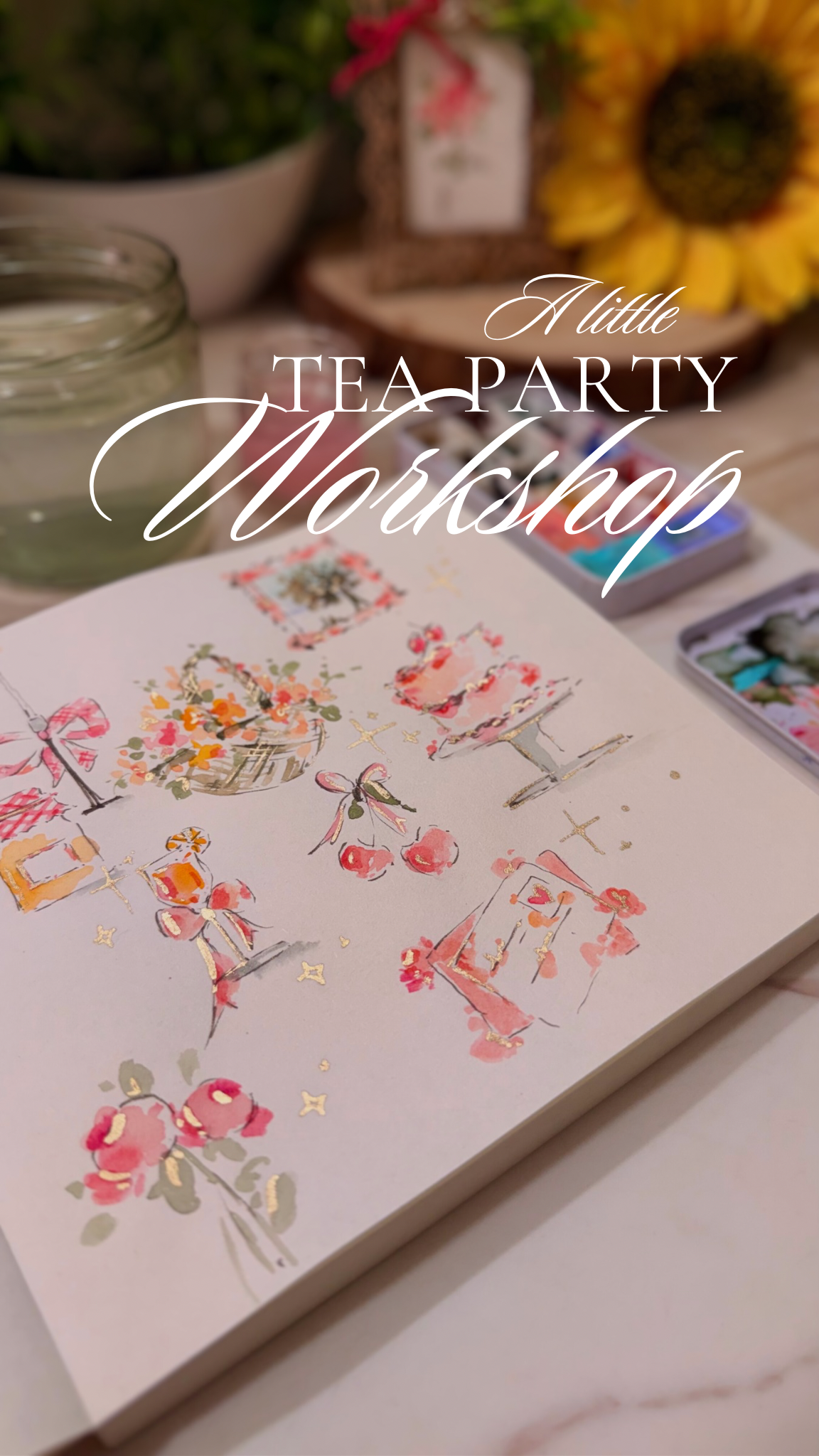 A Little Watercolor Tea Party Workshop