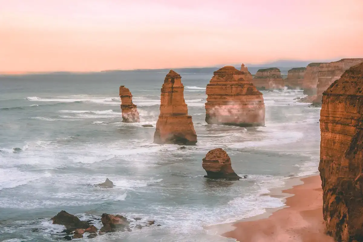 seastacks in the ocean