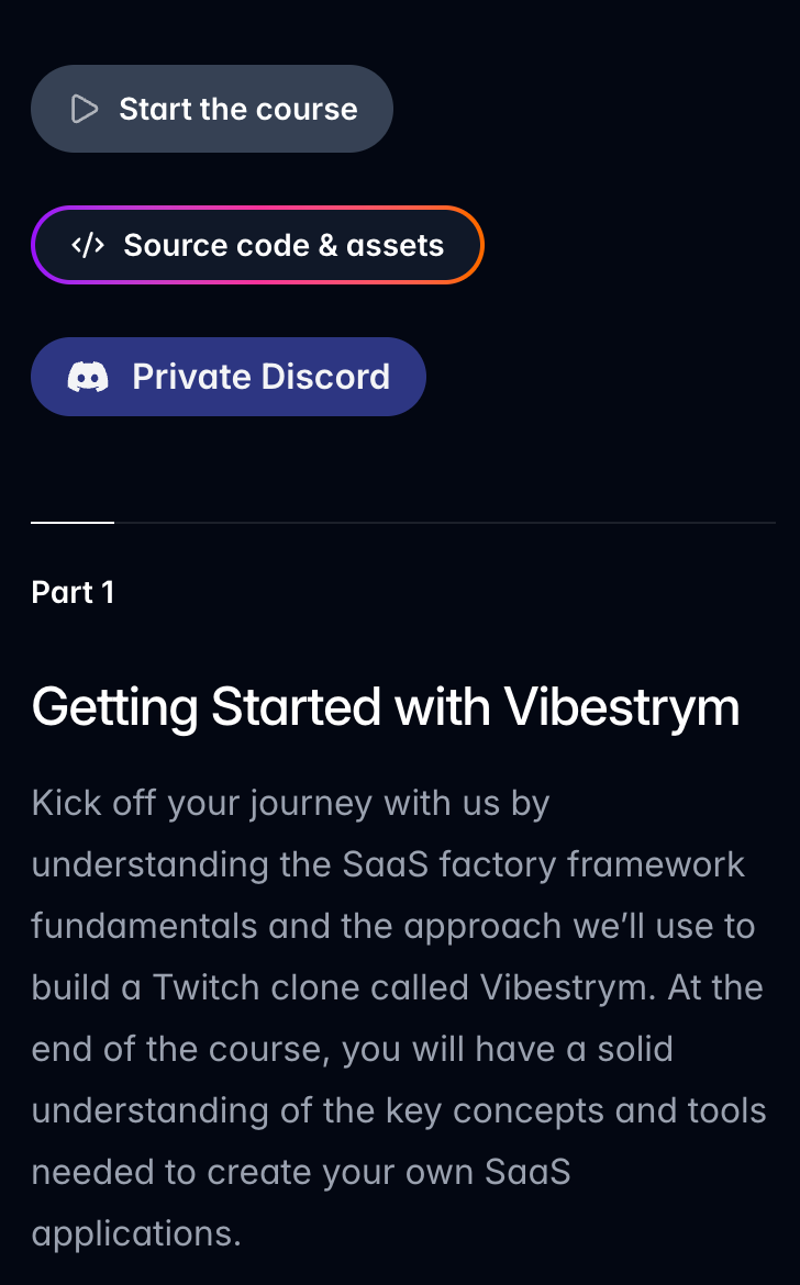 Private Discord conversation with instructor support highlights
