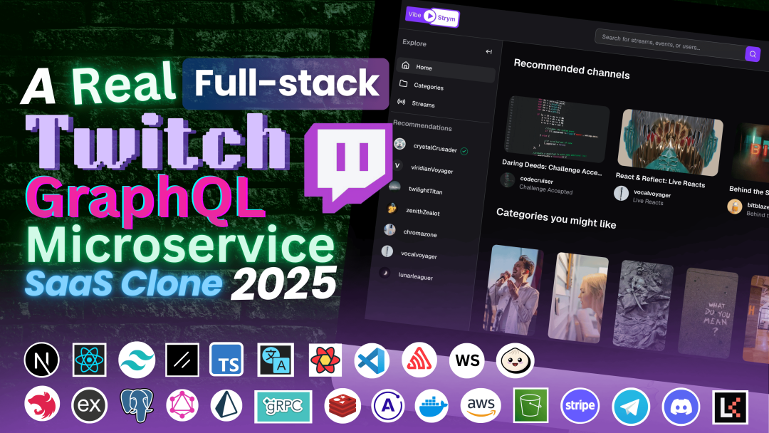 Detailed tech stack overview with architecture annotations