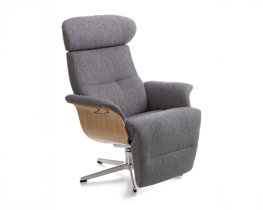 Der SALE 25 Sessel Time Out ist ein grauer Liegestuhl mit Holzakzenten, einem drehbaren Metallfuß, weicher Polsterung und ergonomischem Design. Der SALE 25 Sessel Time Out ist ein grauer Liegestuhl mit Holzakzenten, einem drehbaren Metallfuß, weicher Polsterung und ergonomischem Design.