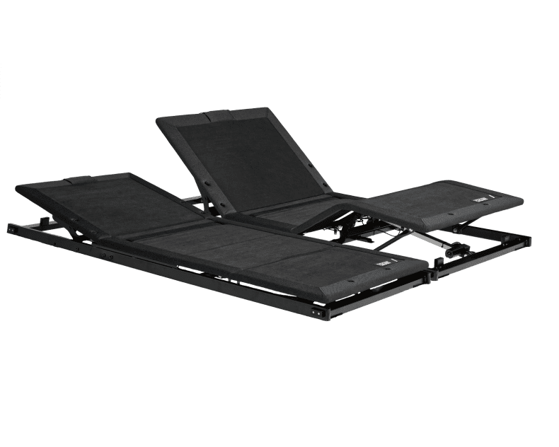 a two reclining chairs with a black background