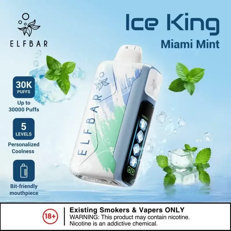 Elf Bar - Miami Mint (30000 - Ice King)