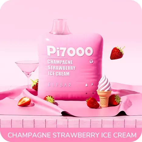 Elf Bar - Pi Champagne Strawberry Ice Cream (7000 Puffs - 17ml)