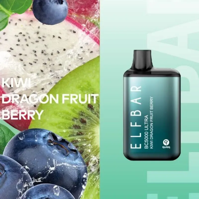 Elf Bar - BC Kiwi Dragon Fruit Berry (5000 Puffs - Ultra)
