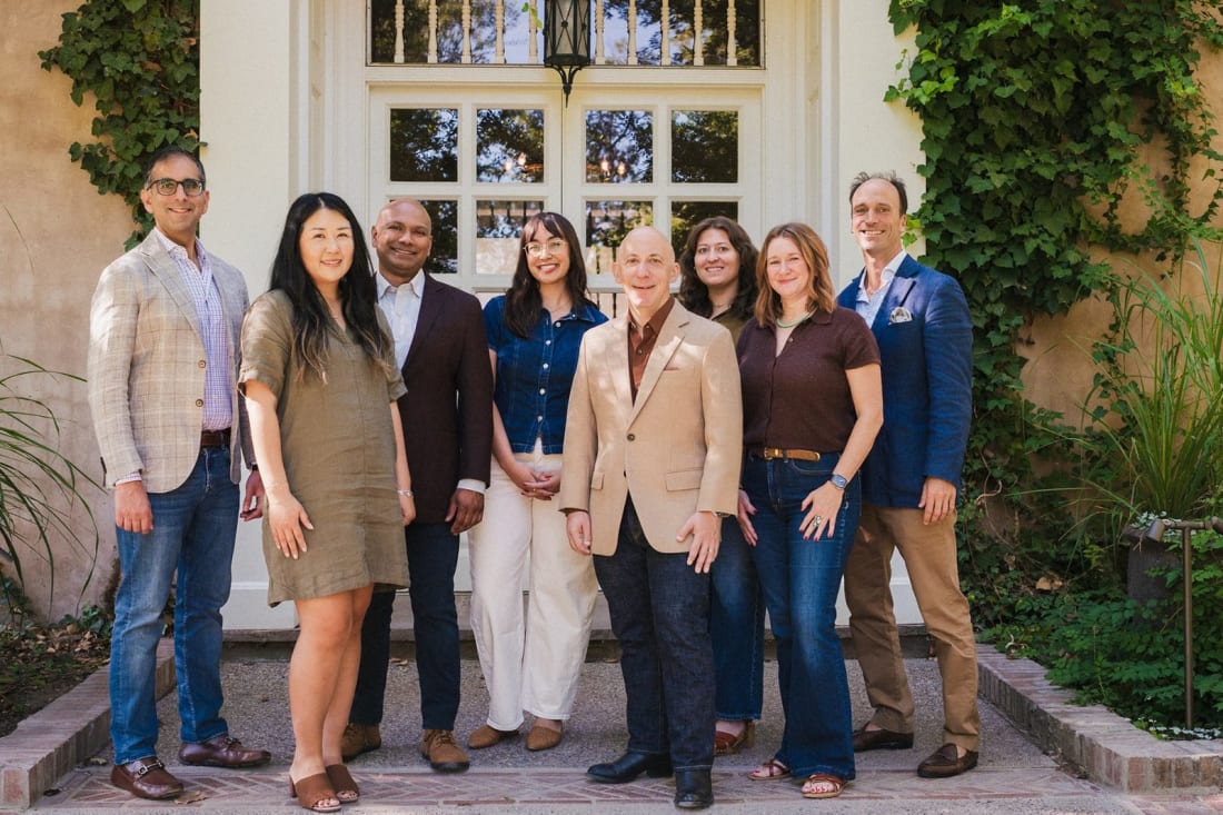 A team in coordinated colors