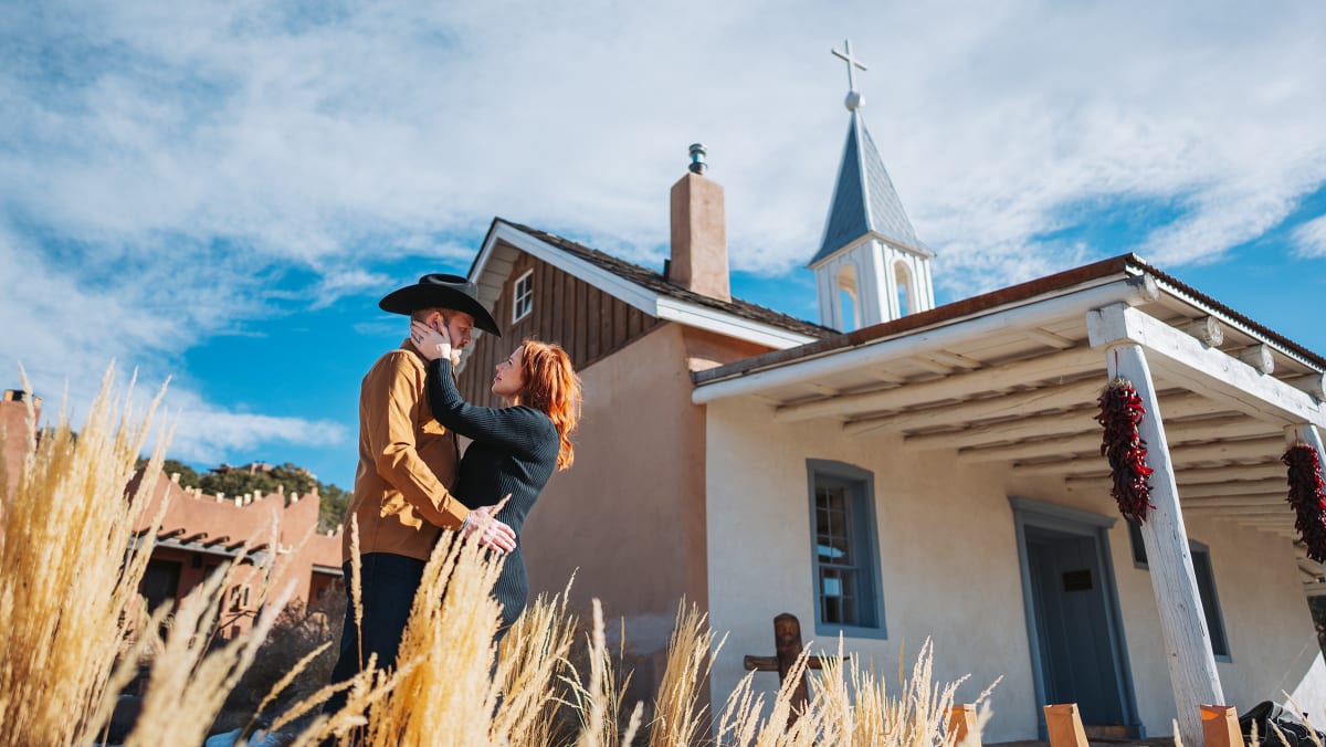 Bishop's Lodge event under cottonwood trees in Santa Fe — Casey Addason Photography