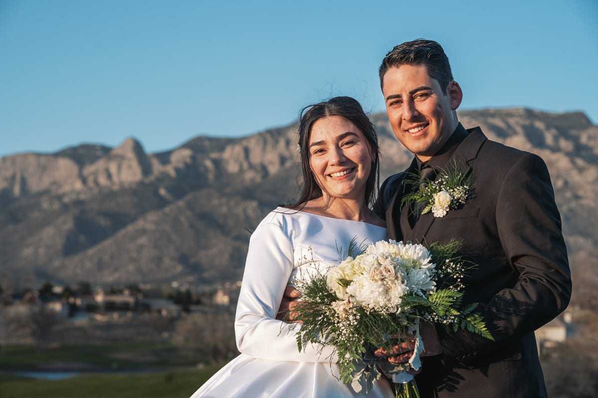 Bride and groom at a New Mexico wedding — Casey Addason Photography