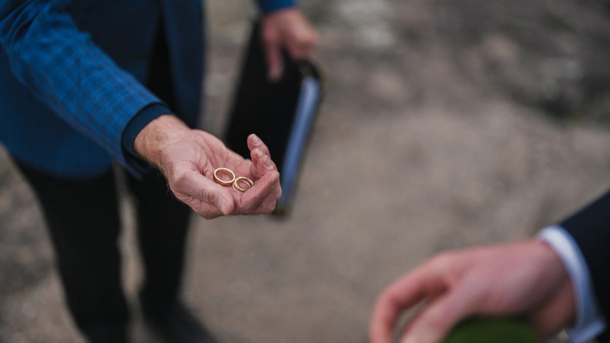 Wedding rings, Taos elopement — Casey Addason Photography