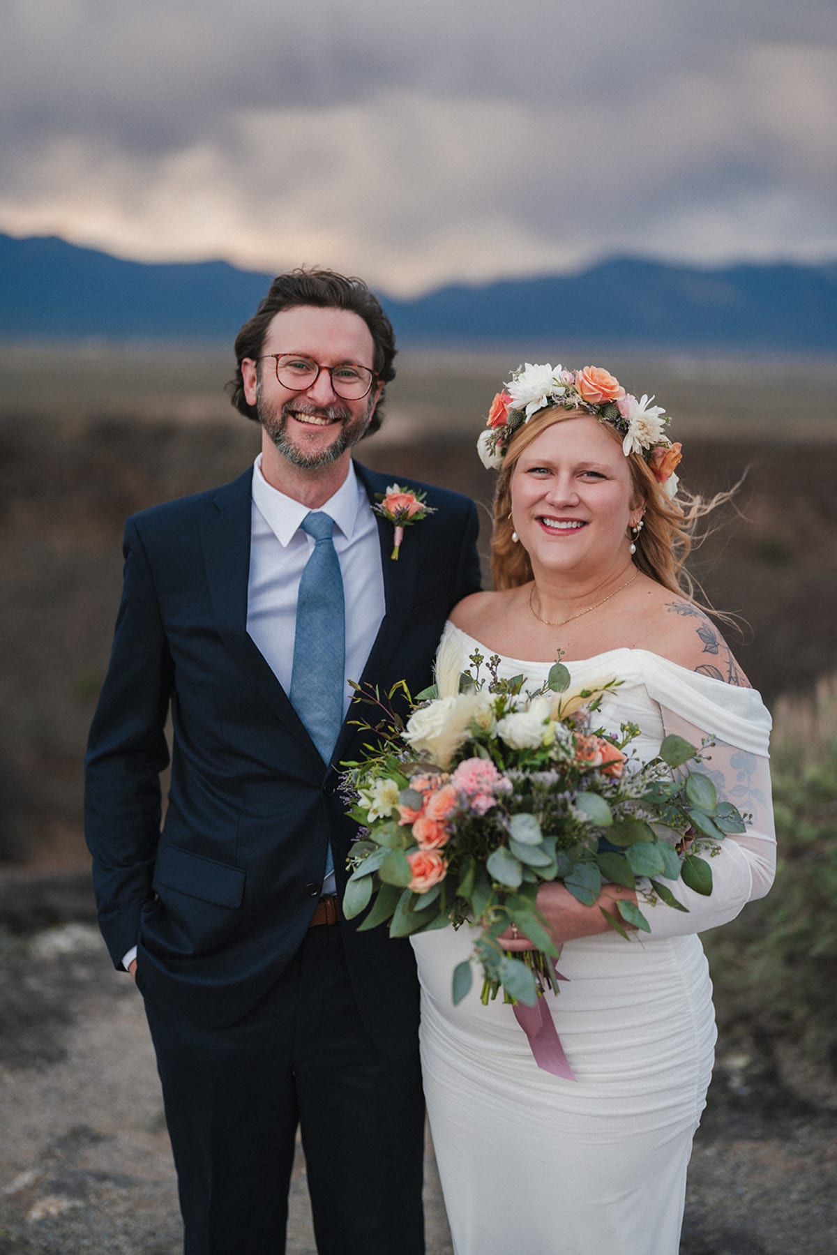 Couple portrait at the Rio Grande Gorge, Taos — Casey Addason Photography