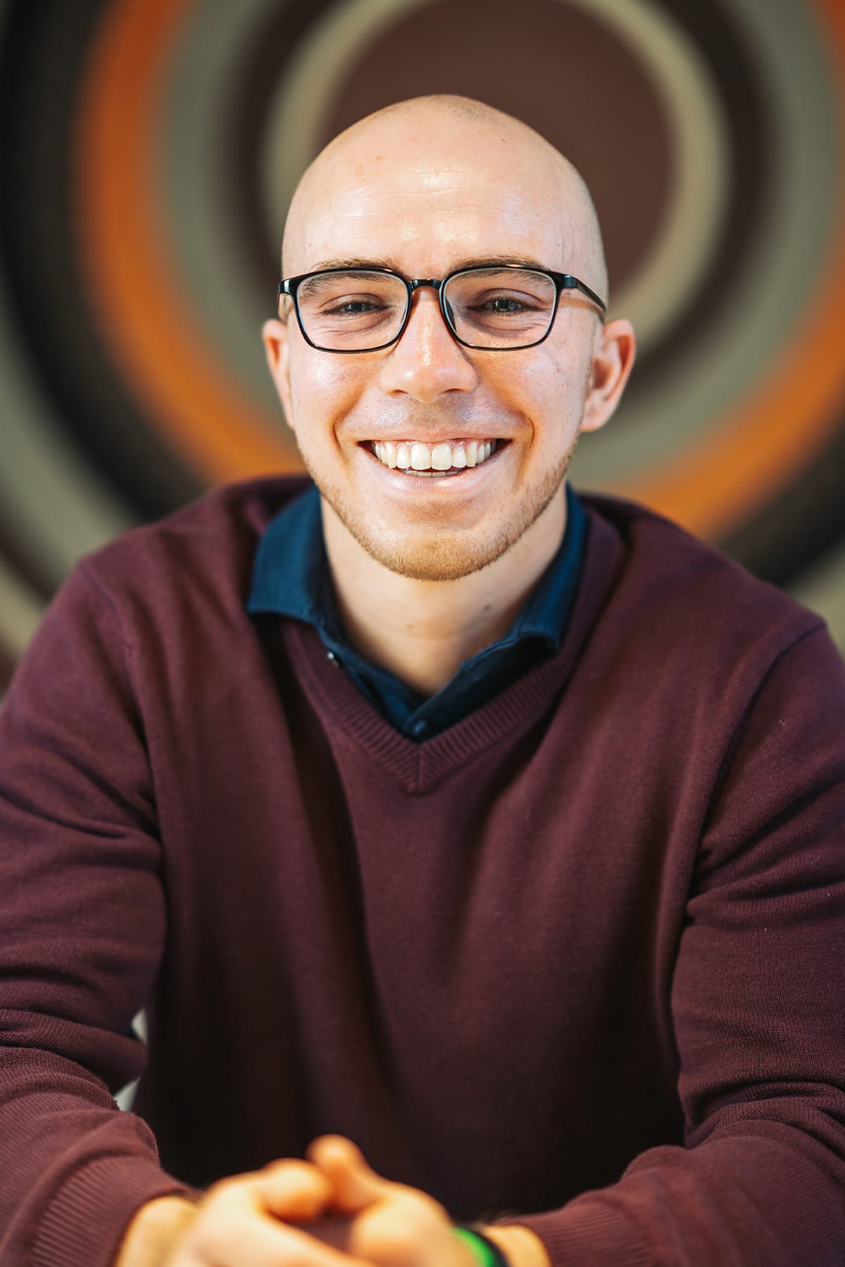 Corporate headshot station setup at Santa Fe event — Casey Addason Photography