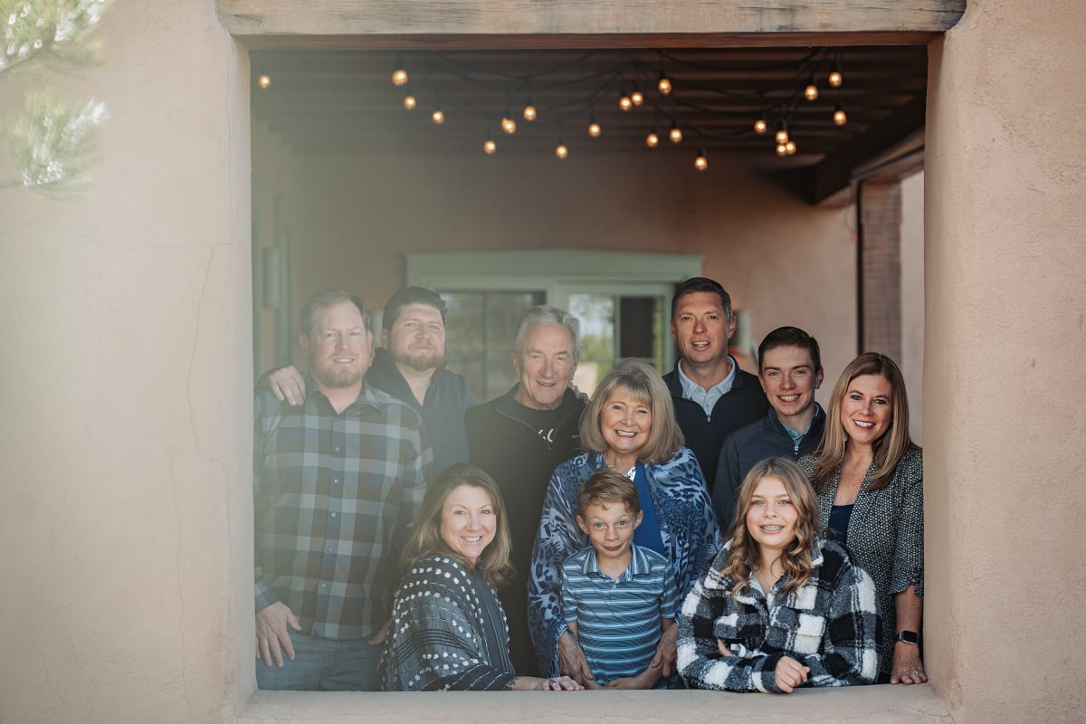 Family portraits at golden hour in Santa Fe — Casey Addason Photography