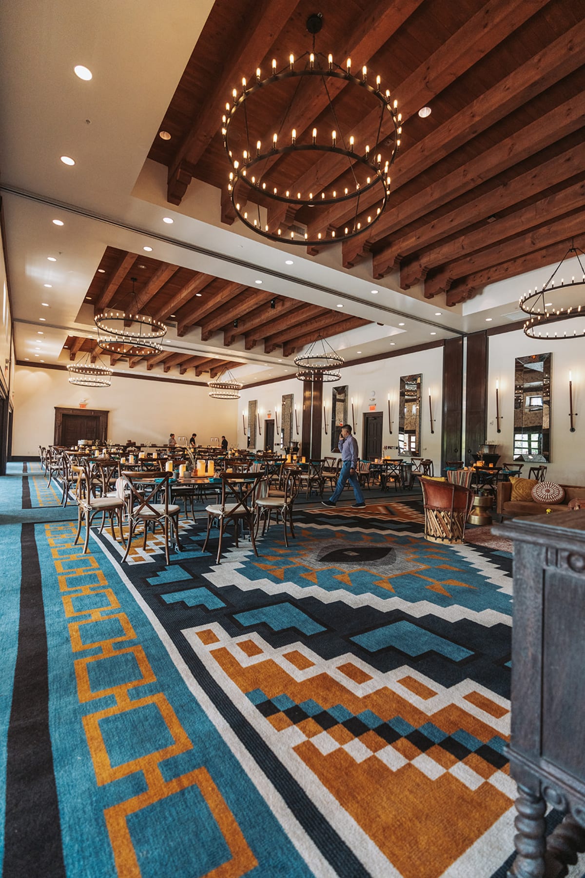 Corporate event ballroom at Bishop's Lodge, Santa Fe — Casey Addason Photography