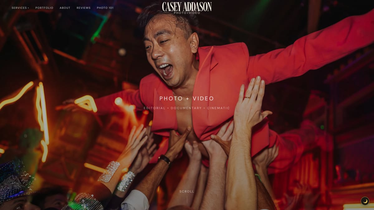 addasonphoto.com — full site screenshot