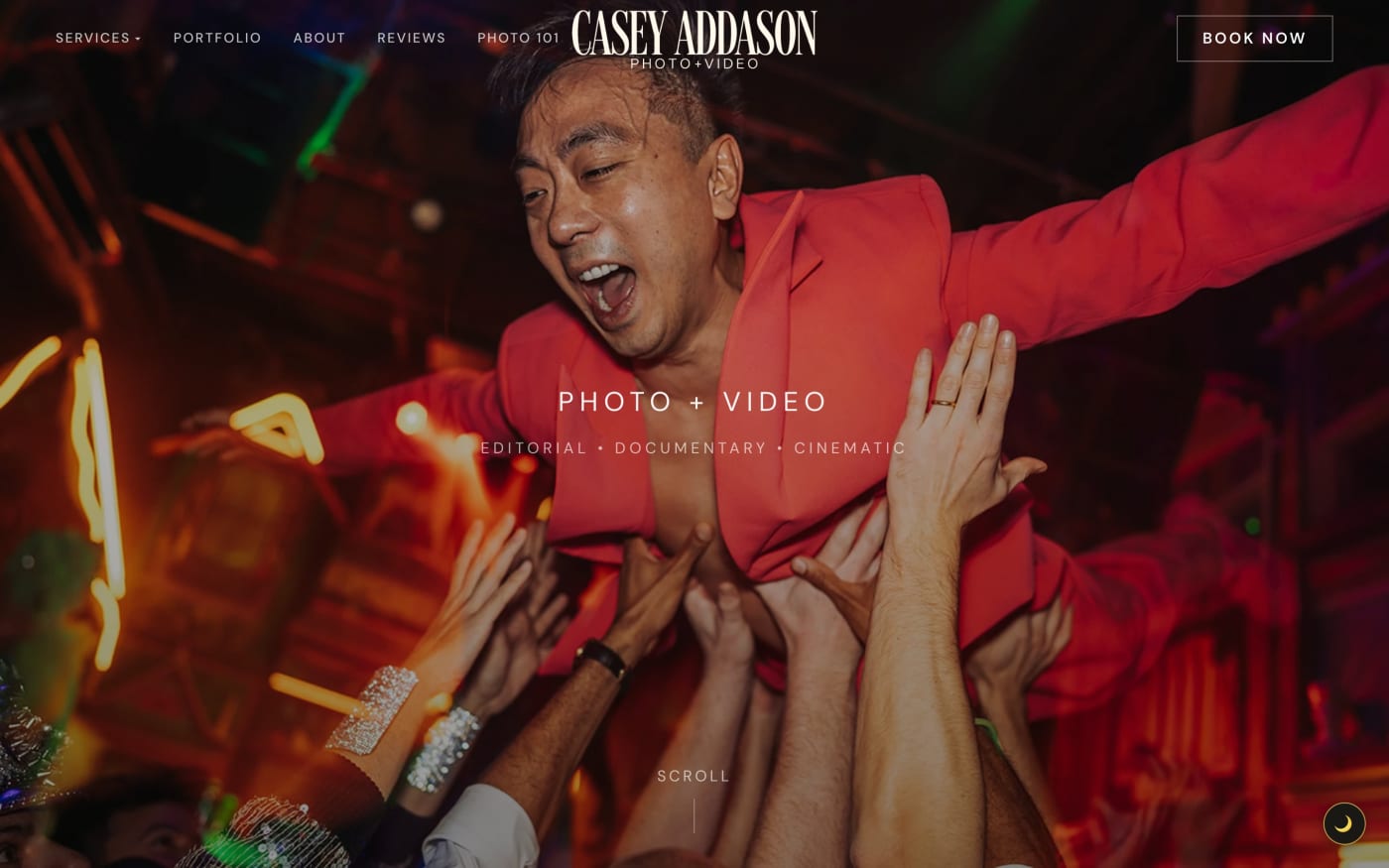 Casey Addason Photography — desktop view of homepage