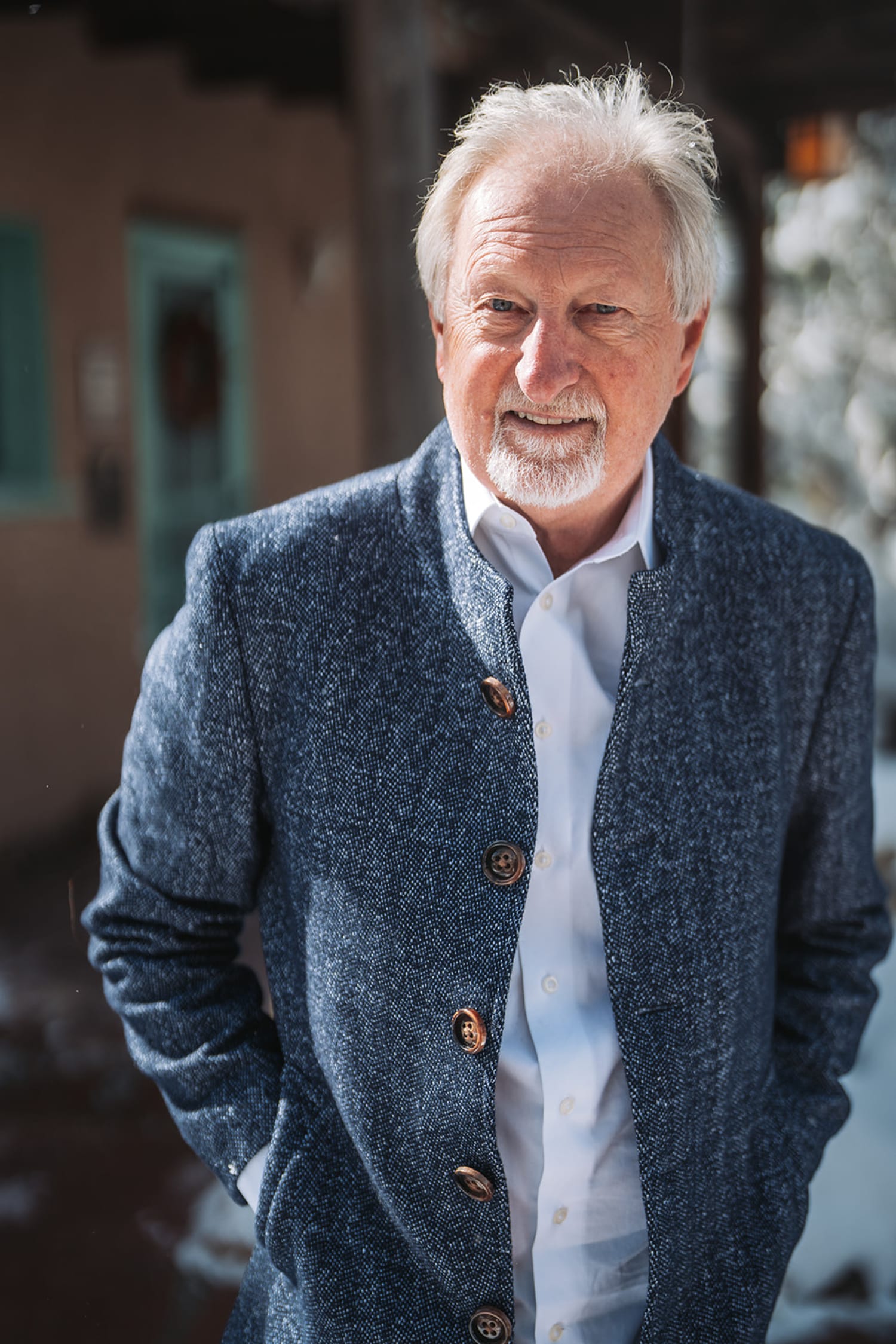 professional portrait of a distinguished gentleman photographed outdoors in what appears to be a ... — Casey Addason