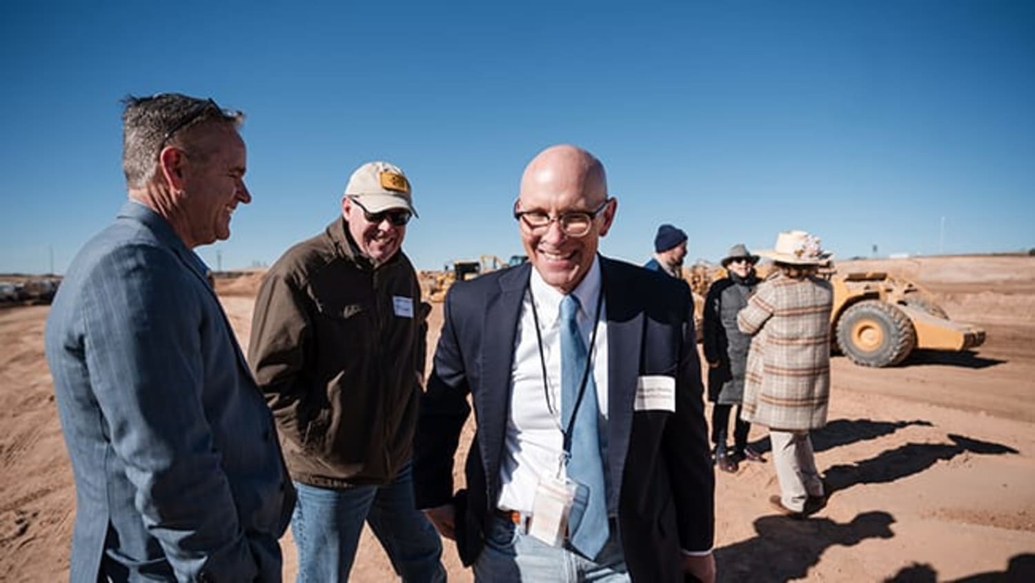 Wide view of the Dominium groundbreaking ceremony site, Santa Fe NM — Addason Photography