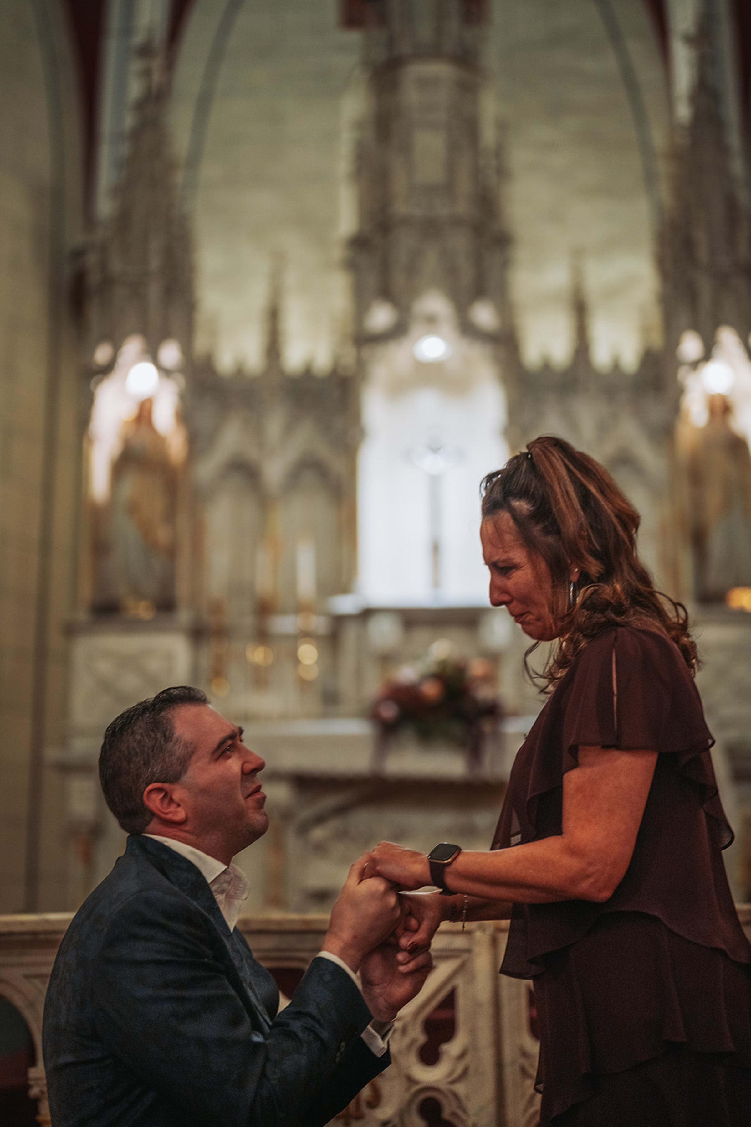 William Hennecke proposal at Loretto Chapel — Casey Addason Photography