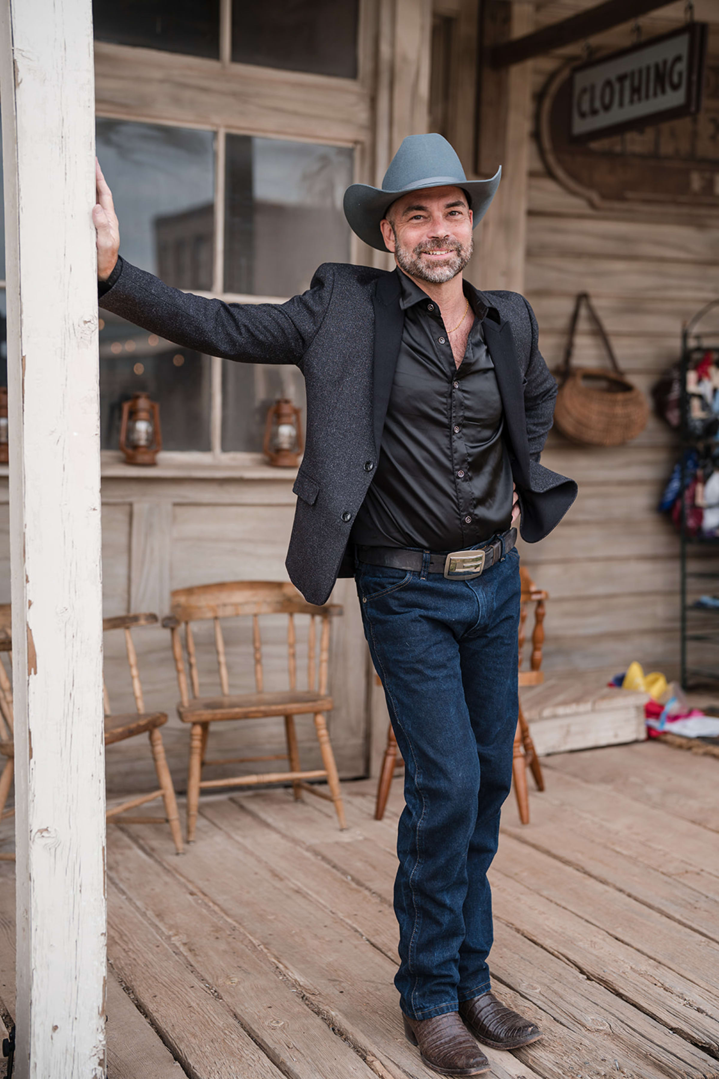 Custom cowboy hats at private event — Casey Addason Photography