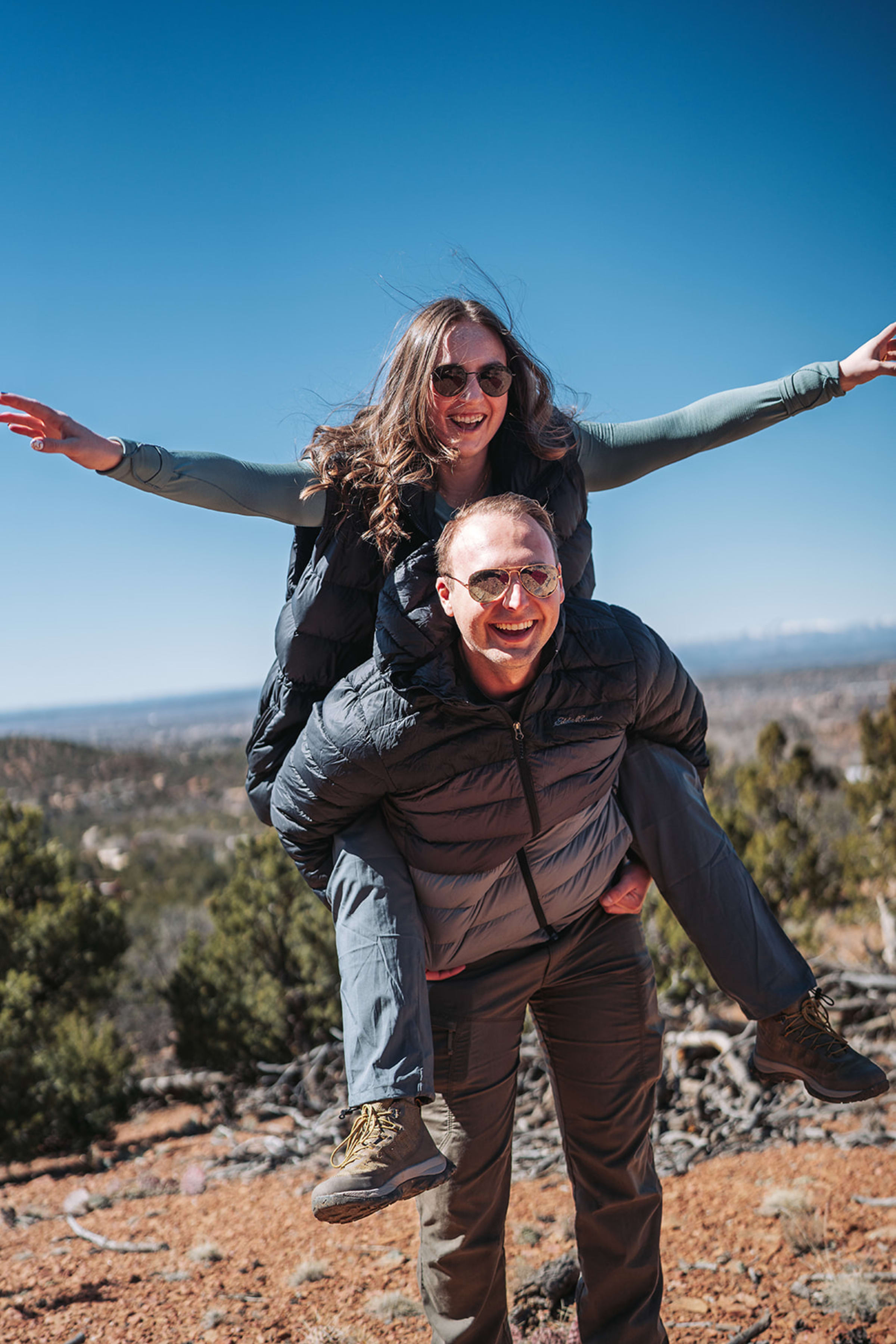 Troy hiking proposal in New Mexico — Casey Addason Photography