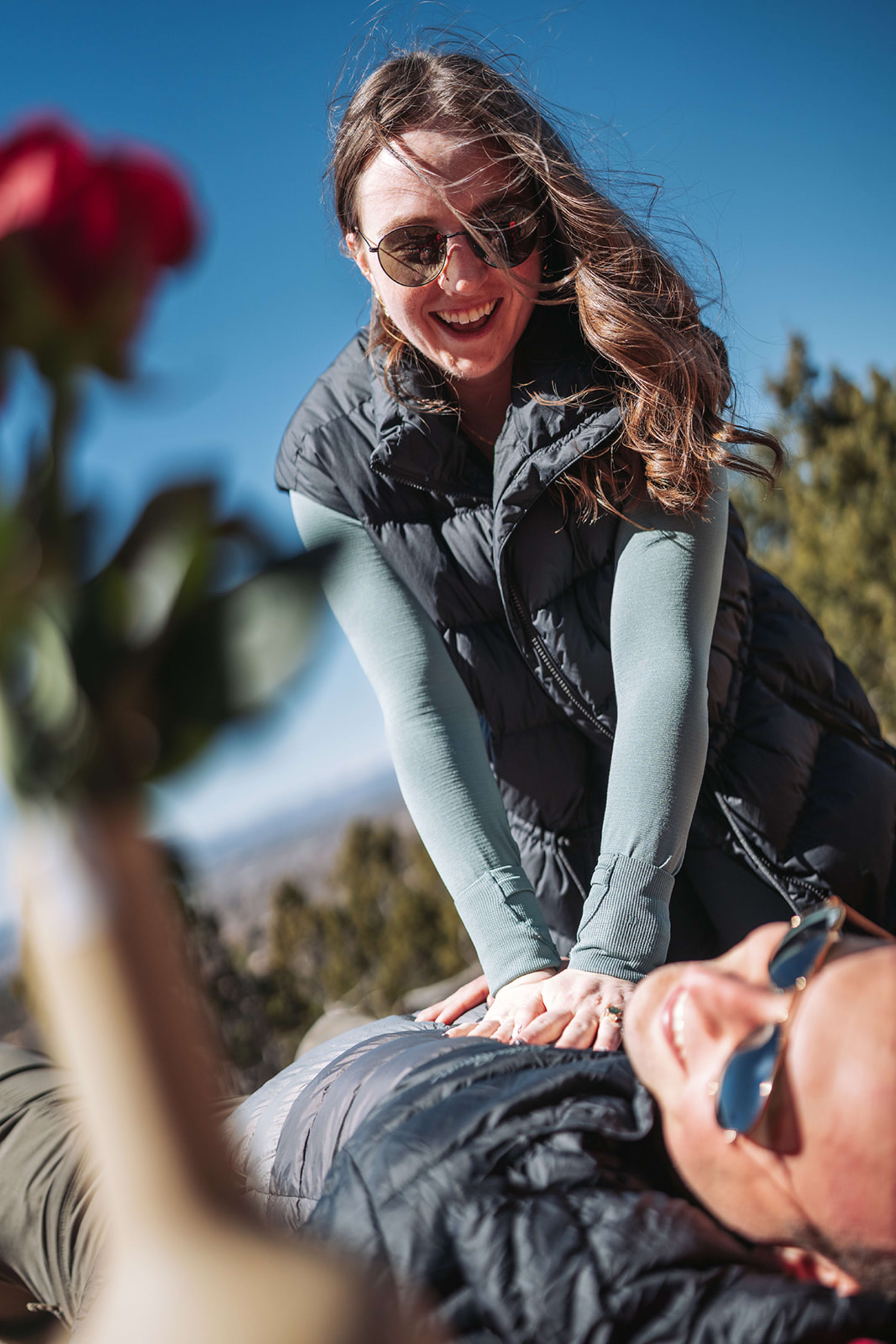 Troy hiking proposal in New Mexico — Casey Addason Photography