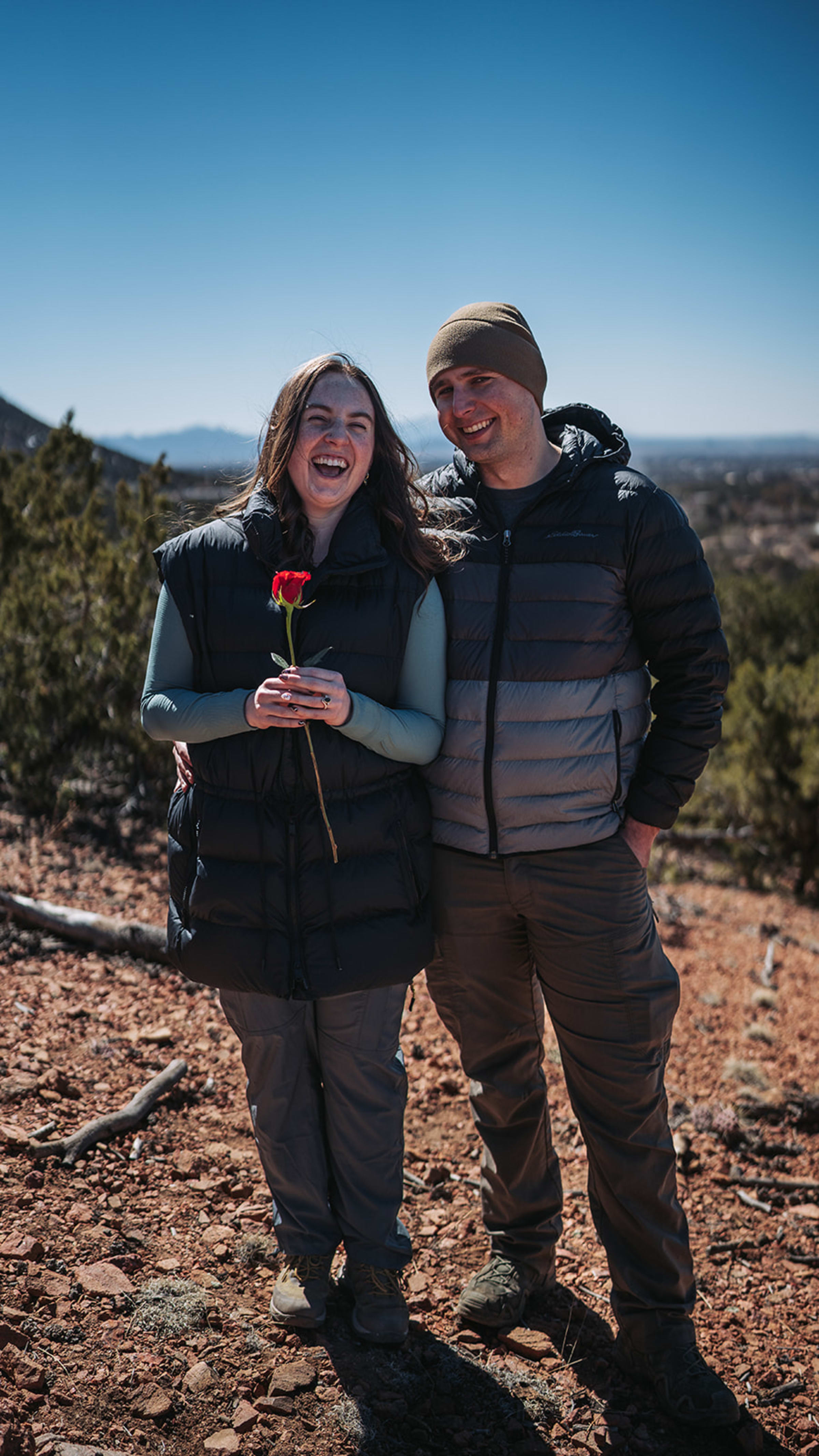 Troy hiking proposal in New Mexico — Casey Addason Photography