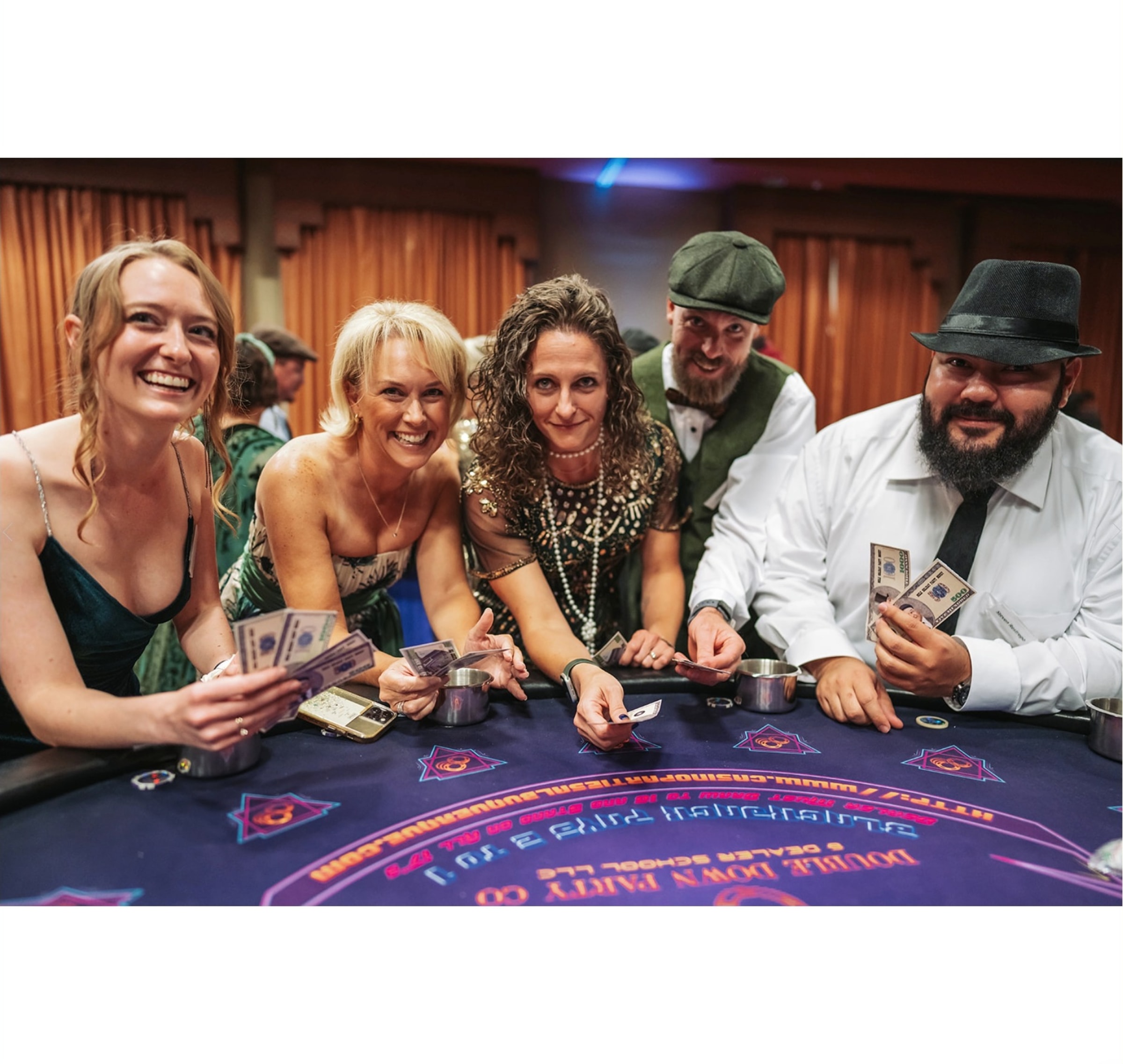 Courtyard event at blue hour Santa Fe — Casey Addason Photography