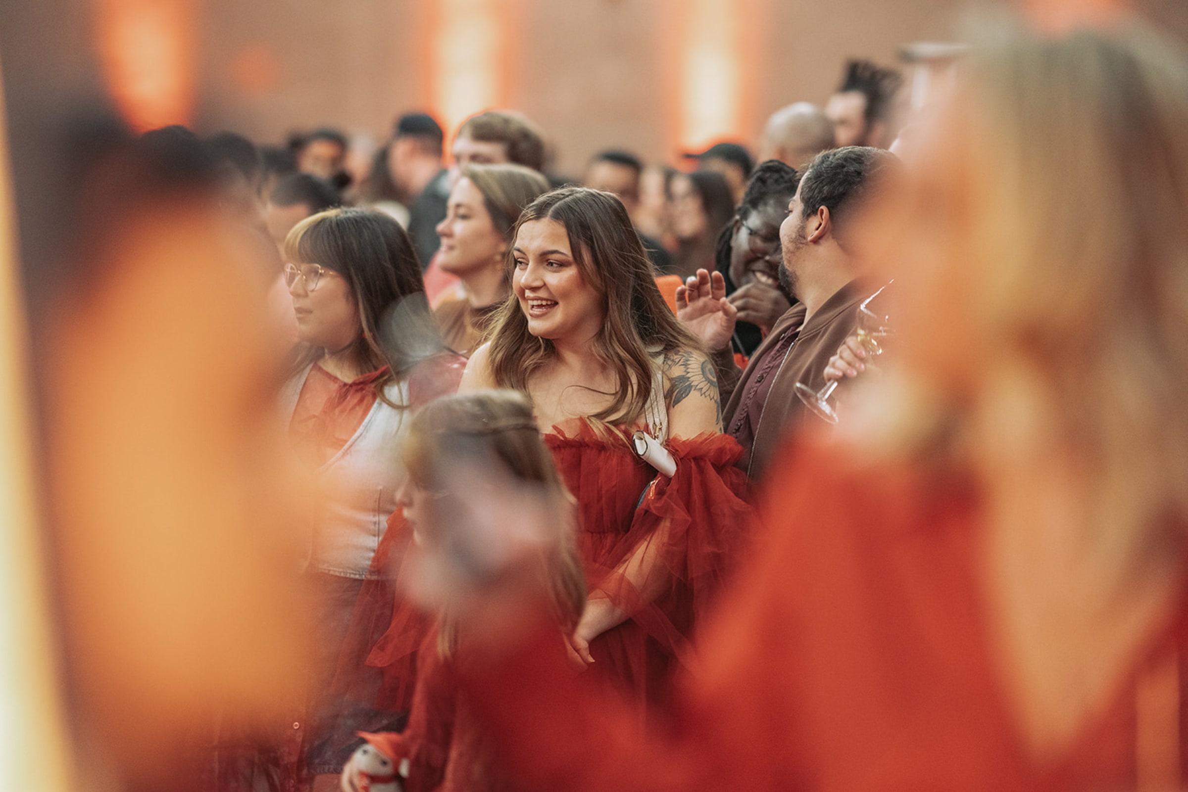 Team building activity outdoors with New Mexico landscape in background