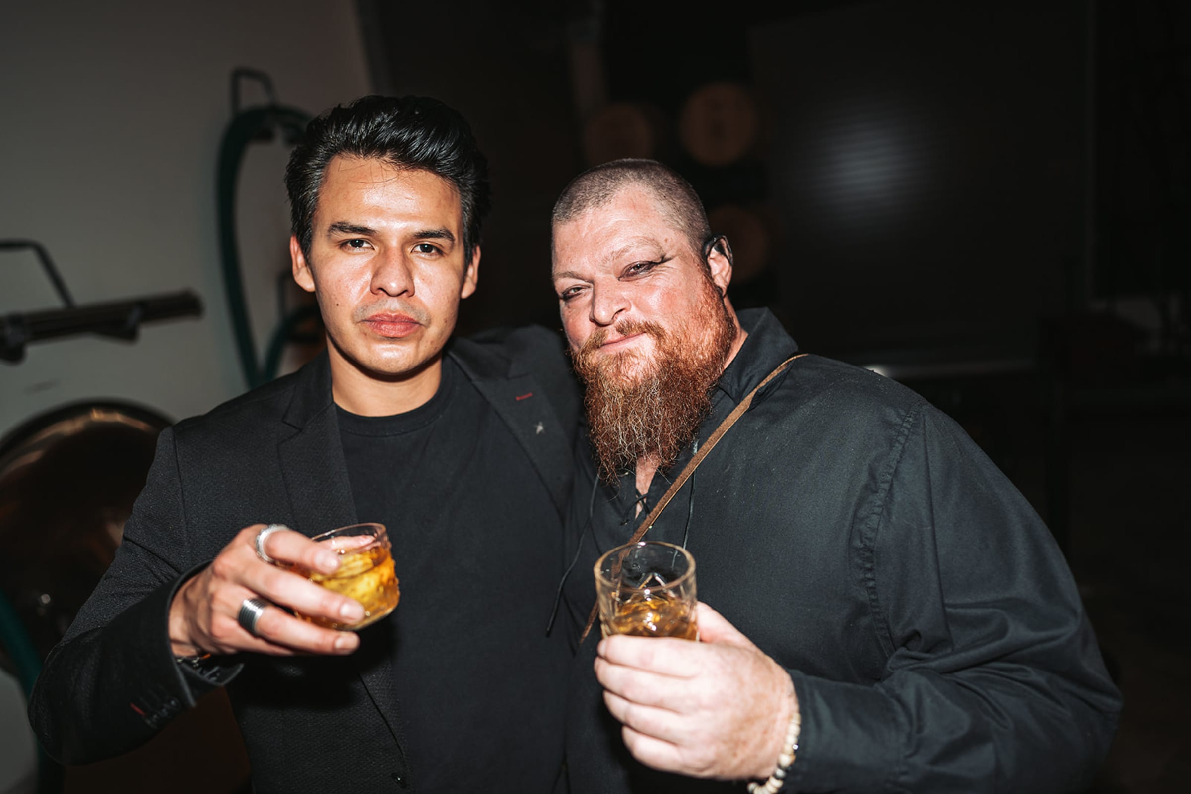 A candid moment of connection during the Santa Fe New Year's Eve celebration