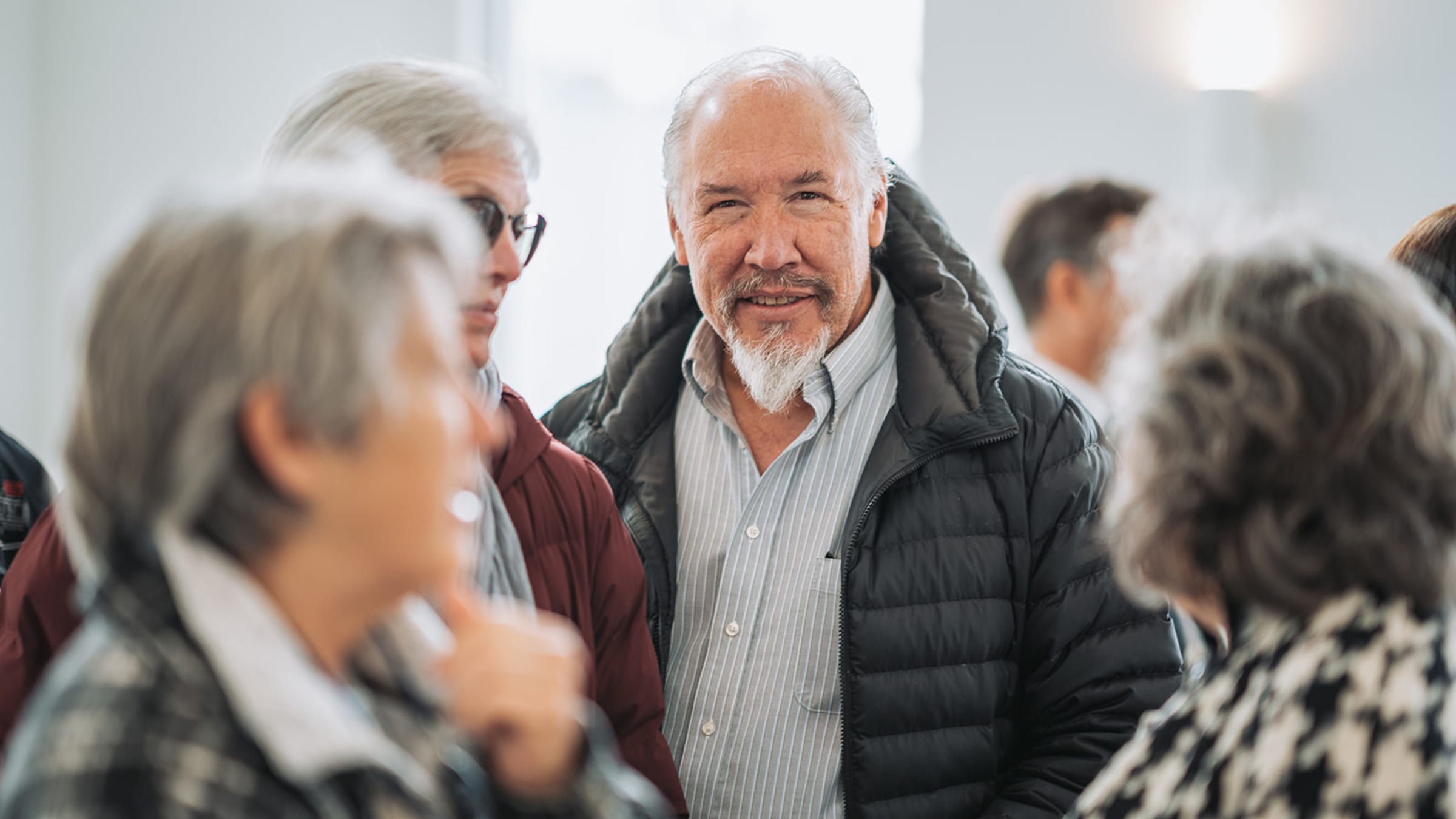 Candid reactions from guests during remarks