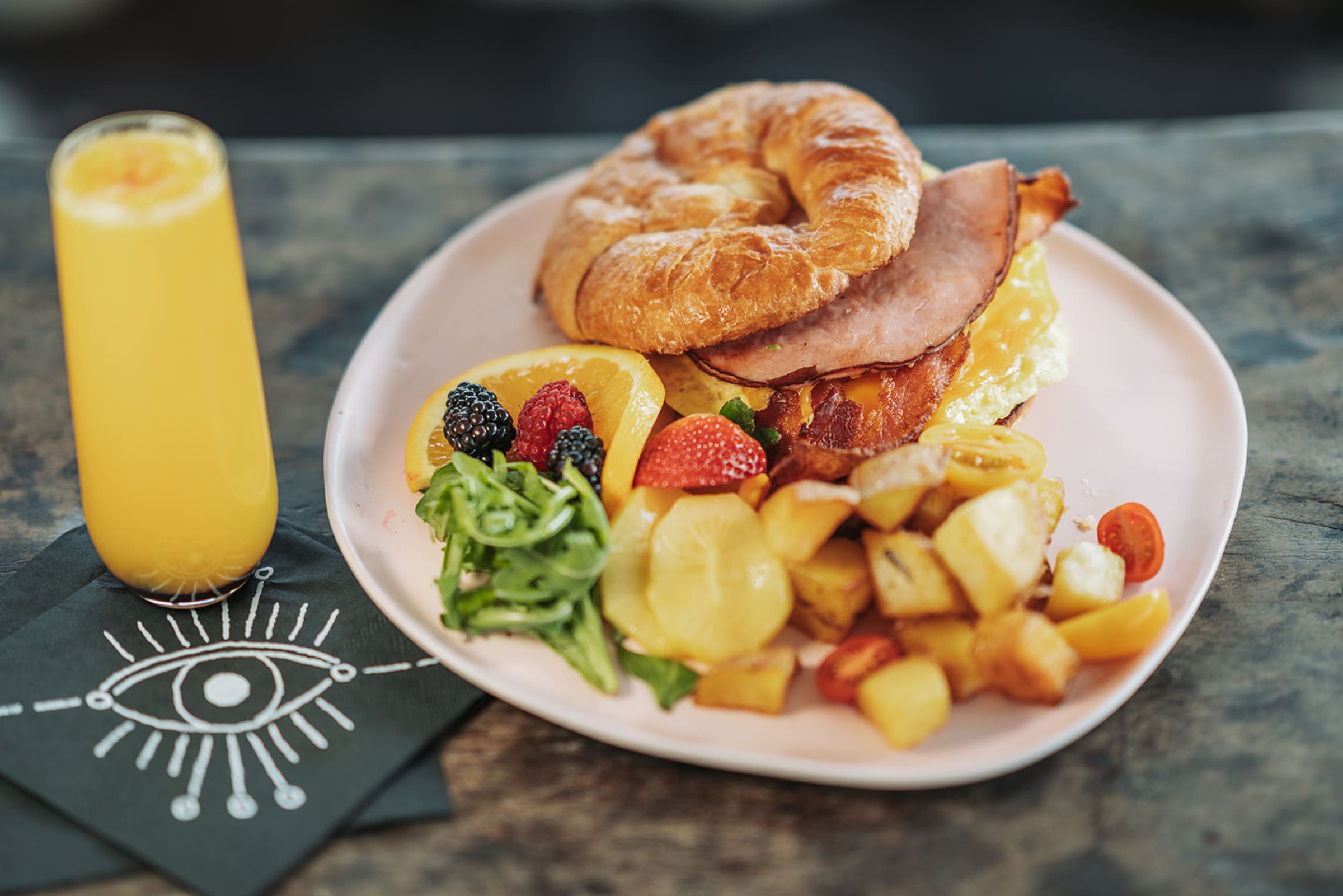 Interior ambiance and plating detail at The Mystic, Santa Fe