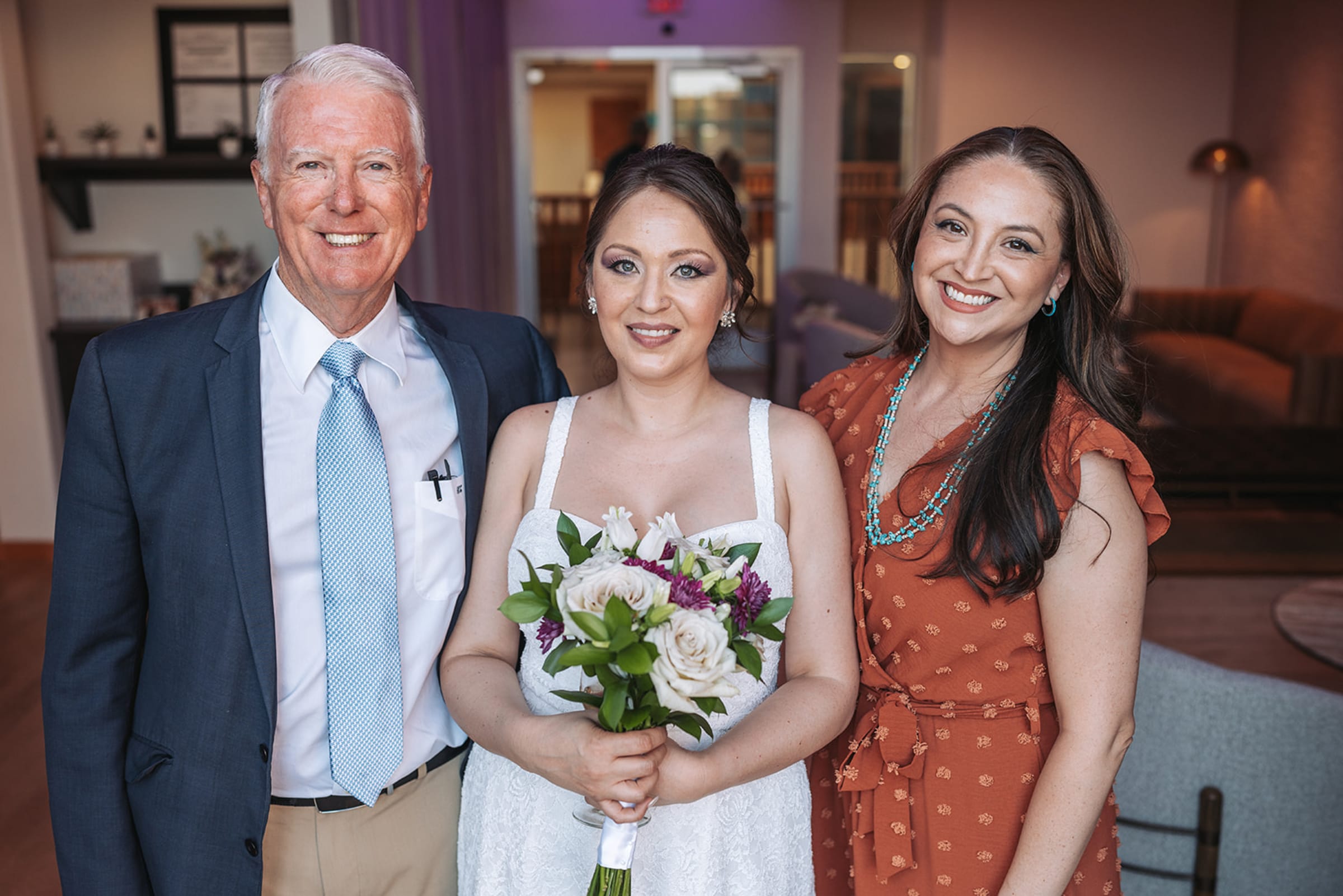 Wedding photographer and videographer capturing a ceremony at a Santa Fe adobe venue — Casey Addason Photography