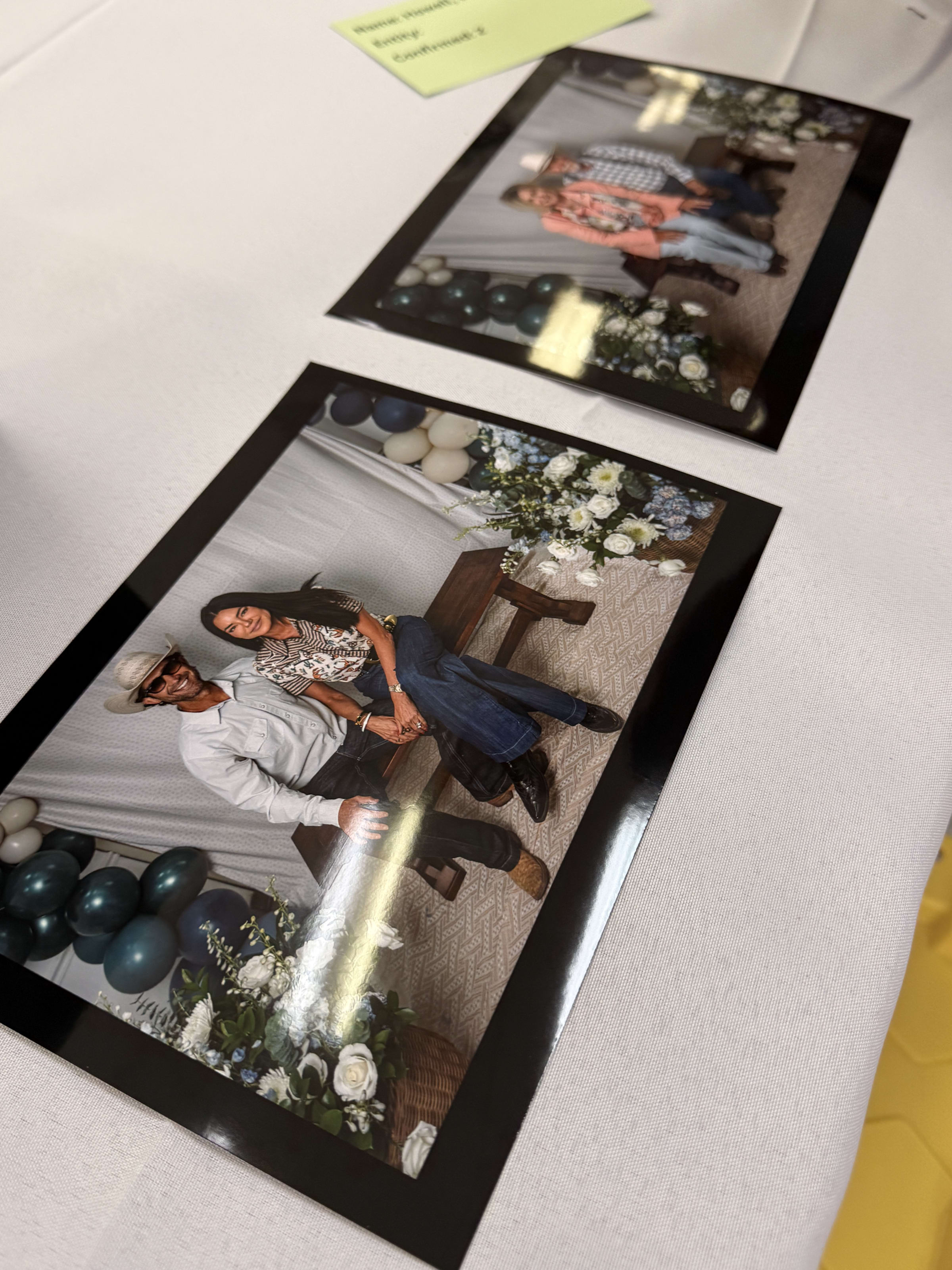Guest with a fresh print at an on-site printing event, New Mexico — Casey Addason Photography