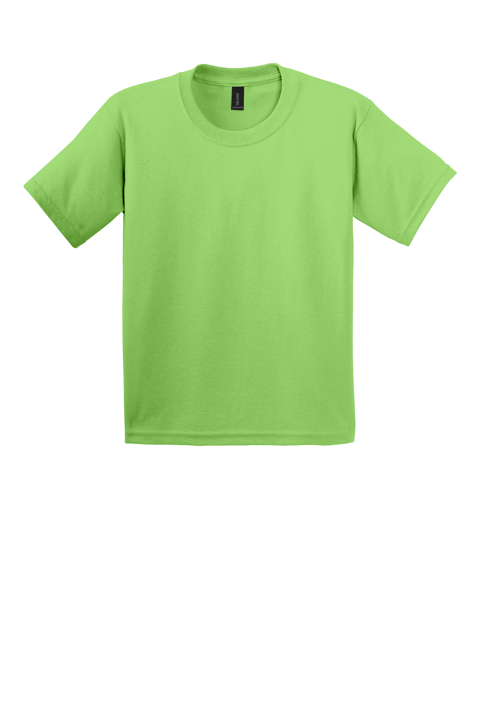 Gildan 2000B Youth Ultra Cotton T-Shirt – Lime, 4-8 pieces, Blank